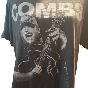 Luke Combs Growing Up And Getting Old 2024 Tour Tee, Charcoal, Unisex Large